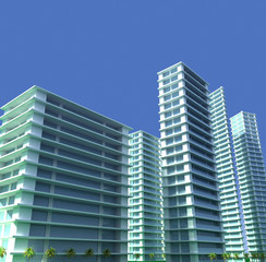 Obraz na płótnie Canvas House choice and real estate concepts, original 3d rendering