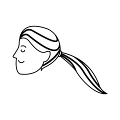 profile of woman face icon