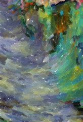 Abstract colorful stripes. Digital design painting impressionism artwork. Hand drawn artistic pattern. Modern art. Good for printed pictures, postcards, posters or wallpapers and textile printing.