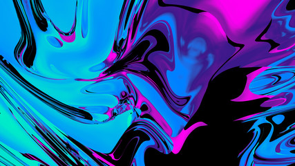Abstact creative fluid colors backgrounds. Trendy Vibrant Fluid Colors. 3d render