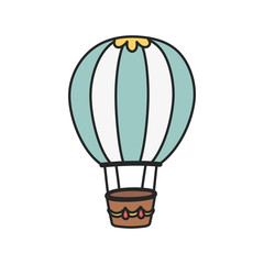 hot air balloon recreation adventure transport icon