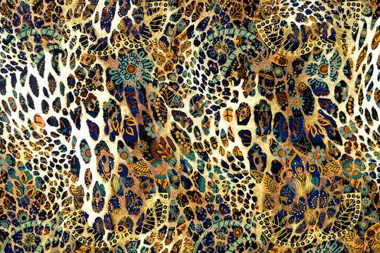 brown and black leopard skin texture