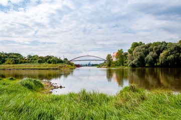 Fototapeta premium Stadt Riesa Elbe, Elberadweg - Sachsen, Meißen