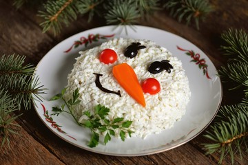 Traditional Russian New Year’s salad 