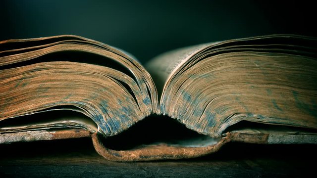 Very old book, close up