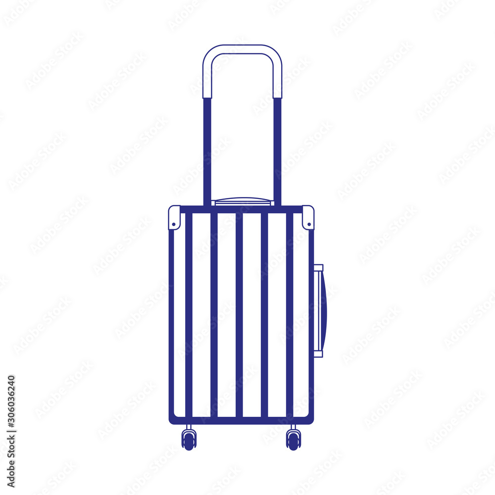 Canvas Prints travel suitcase icon, flat design