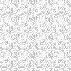 Seamless pattern with different curved arrows. Vector illustration on white background.