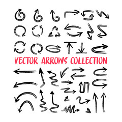 Arrow doodles collection. Hand drawn arrows.