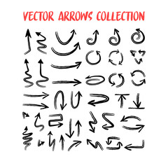 Arrow doodles collection. Hand drawn arrows.