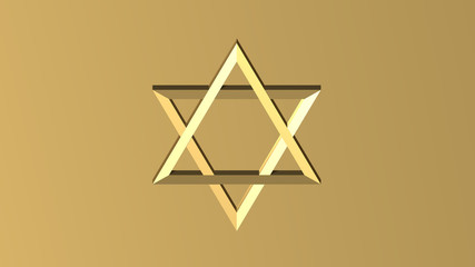 Jewish symbols. Jewish sign. Hexagram sign. Symbol of Jewish identity and Judaism.