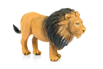 Obraz premium Lion toy figure on white background