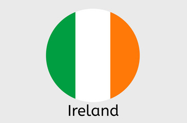 Irish flag icon, Ireland country flag vector illustration