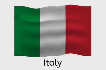 Italian flag icon, Italy country flag vector illustration