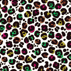 Fototapeta premium colorful leopard skin embroidery pattern