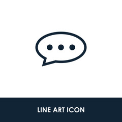 Bubble Chat Illustration Single Icon Design Vector EPS 10