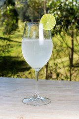  gic tonic liquor drink accompanied by lemon