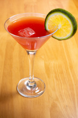 daiquiri liquor drink with salt and strawberry