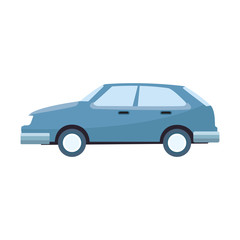 hatchback car icon, flat design
