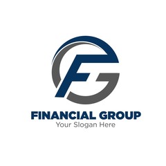 f g circle modern business logo designs