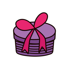 decorative gift box surprise ornament icon