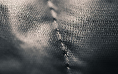 Closeup of fabtic stitch