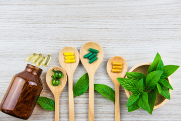 Vitamin and supplements, alternative herbal medicine for good health