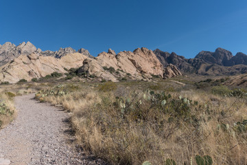 Fototapeta na wymiar The La Cueva trail in southwest New Mexico.