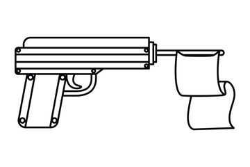 Gun of human rights concept vector design