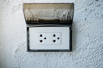 Wall socket to wall of bedroom