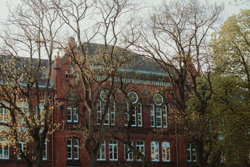 Old school building made of red brick