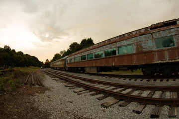 Fototapeta premium abandoned railway in the countryside