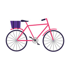 classic bicycle icon, flat design