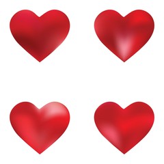 Set of smooth backgrounds hearts.