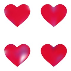 Set of smooth backgrounds hearts.