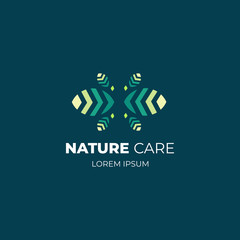 Green leaf modern logo vector design. Fresh nature icon with flat and simple style. For business branding and trademark. High resolution EPS 10