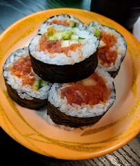 sushi on a plate