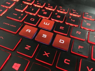 computer keyboard with key
