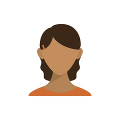 Isolated woman head vector design