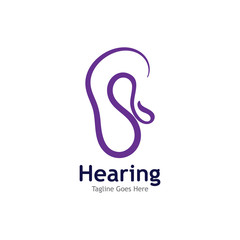 Fototapeta premium Hearing Logo Template vector icon illustration