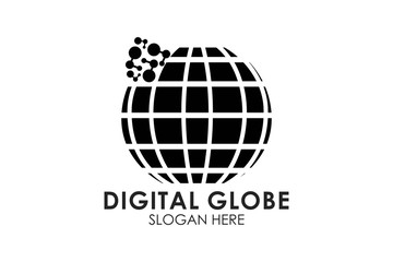 Globe logo design symbol inspiration vector template