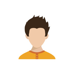 Isolated man head vector design