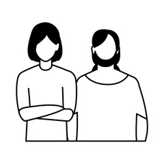 men faceless with different poses on white background