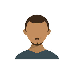 Isolated man head vector design