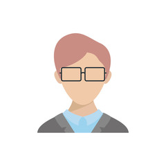 Isolated man head vector design