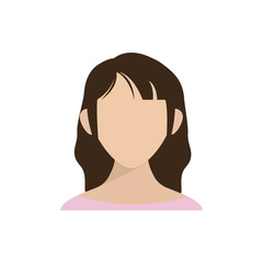 Isolated woman head vector design