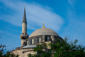Fototapeta na wymiar Gazi Atik Ali Pasha Mosque, a 15th century Ottoman mosque located in the Cemberlitas neighbourhood. Istanbul, Turkey