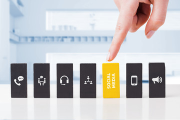 Business, Technology, Internet and network concept. SMM Social Media Marketing