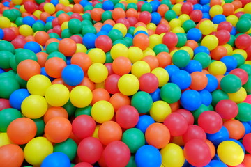 Fototapeta na wymiar Colorful kids ball pit or ball pool playground for children