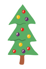 Merry christmas pine tree vector design