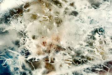 Abstract frozen water.Ice texture winter background